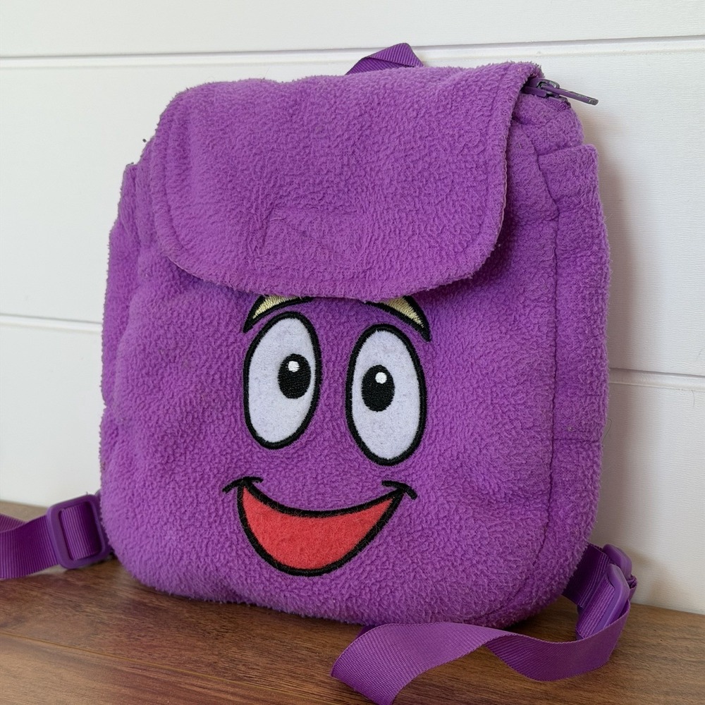 Dora The Explorer Nick Jr Kids Mini Backpack Fleece Zip Pouch *Wear*